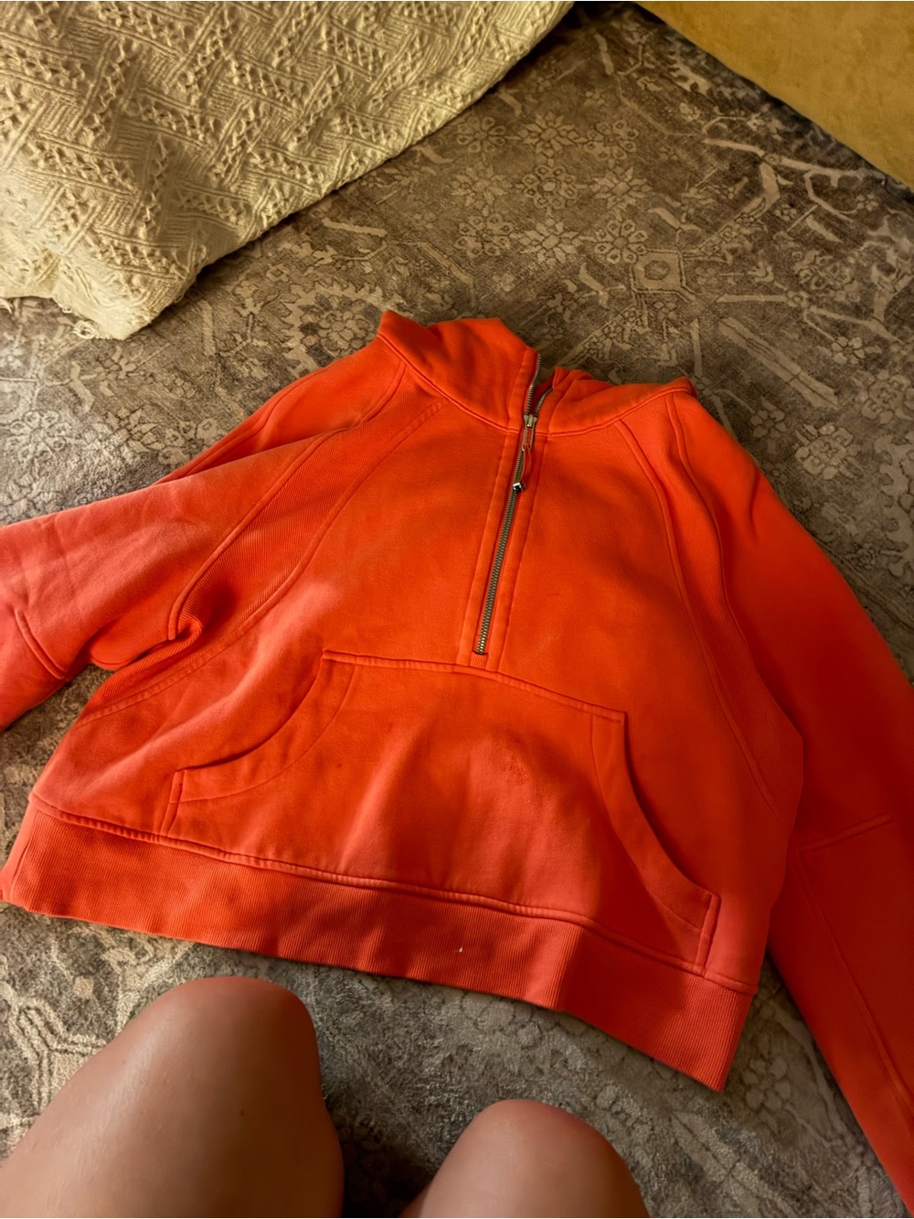 lululemon athletica Orange Half-Zip Pullover